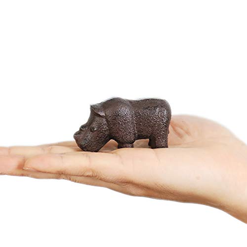canjoyn Cast Iron Paperweight Garden Home Office Desk Decor Collection Animal Figurine (Rhinoceros) Collectible Cast Iron Brands