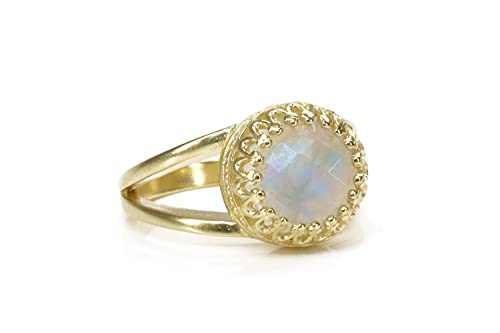 Bague en pierre de lune bohème pour un mariage poétique