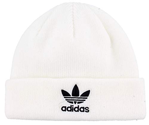 adidas Originals Men's Trefoil Beanie, White/Black, ONE SIZE