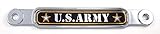 US Army Flag Chrome Emblem Screw On car License Plate Decal Badge