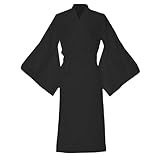 [FAD-4U] メンズ 白装束 法衣 着物 浴衣 白衣 綿100 無地 白 黒 行衣 寺院 寺用 僧侶 男性用 紳士 大きいサイズ