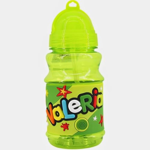 Panda Home Botella de Agua Con Nombre para Niños, 350 ml, Antifugas y...