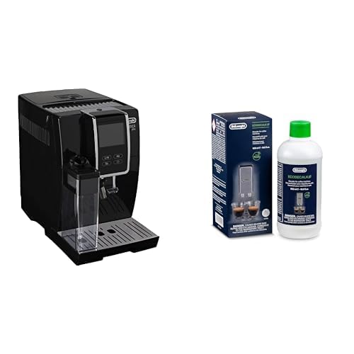 De'Longhi Dinamica Plus ECAM 370.70.B Kaffeevollautomat mit LatteCrema Milchsystem, Cappuccino & Espresso, Touch Farbdisplay und App-Steuerung, Kaffeekannen-Funktion, Schwarz mit DLSC 500 Entkalker