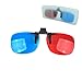 Red-Blue/Cyan Anaglyph 3D Clip-on Glasses with Box Case Glasses for 3D TV 3D Movie Game Clip Glasses