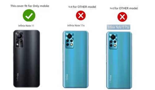 Image of COVERBLACK Rubber Silicone Back Cover for Infinix Note 11 - Transparent