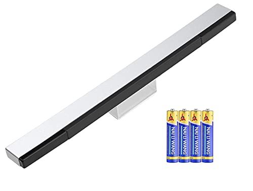 Replacement Wii Wireless Sensor Bar, Infrared Ir Ray Motion Sensor Signal Receiver For Nintendo Wii And Wii U Console With Stable Stand And 4 Aaa Batteries #TOP7