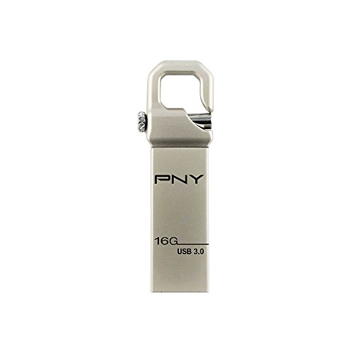 Preisvergleich Produktbild PNY Hook-USB-3.0-Stick 16GB metallgrau