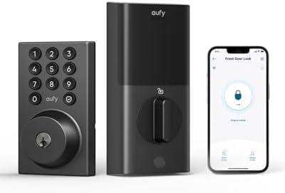 eufy Security Smart Lock C30, Keyless Entry Door Lock, Built-in WiFi Keypad Deadbolt for Front Door, No Bridge Required, Easy Installation, App Remote Control, Reliable Power, BHMA Grade 3