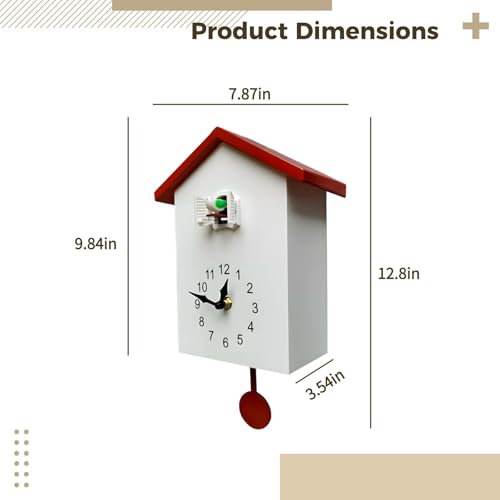 Reloj de cuco que funciona a pilas C para decorar salones sin enchufes 4