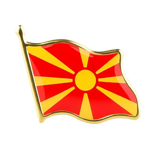 Image of Country Flag Brooch Metal Alloy Souvenir Pin Shirt Hat Backpack Jewelry Accessories Decoration Party Christmas Gift Badge International Travel Pin