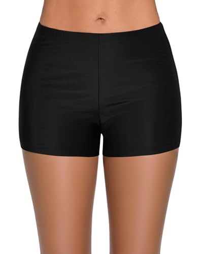 Yonique Womens Swim Shorts Solid Tankini Bottoms...