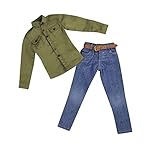 RNXRZANK 1:6 Green Shirt & Jeans for 12" Action Figure Dragon
