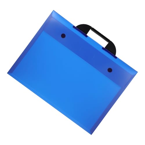 Pochette de rangement A3 Mikikit bleue transparente grand format