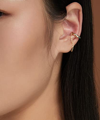 20Pcs Ear Cuff Earrings Clips On Helix Cartilage Dangle Chain Wrap Cuff Earrings for Women Girls Silver Gold Tone Adjustable3
