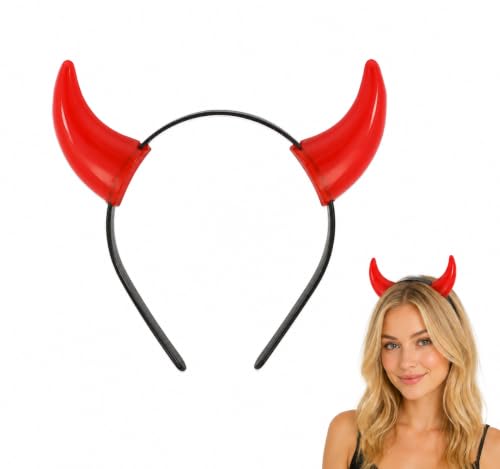 Storm&Lighthouse Red Devil Horns Headband Halloween Costume Accessory Fancy Dress Party
