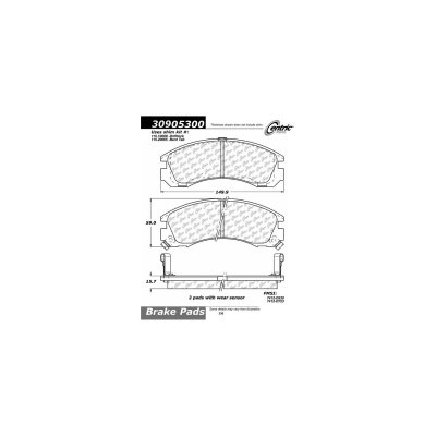 Image of StopTech 309.05300 Sport Brake Pads with Shims and Hardware