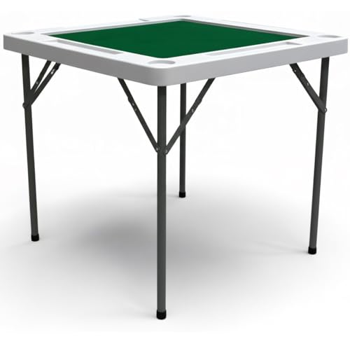 BTEXPERT Folding Mahjong & Card Table with Cup Holders