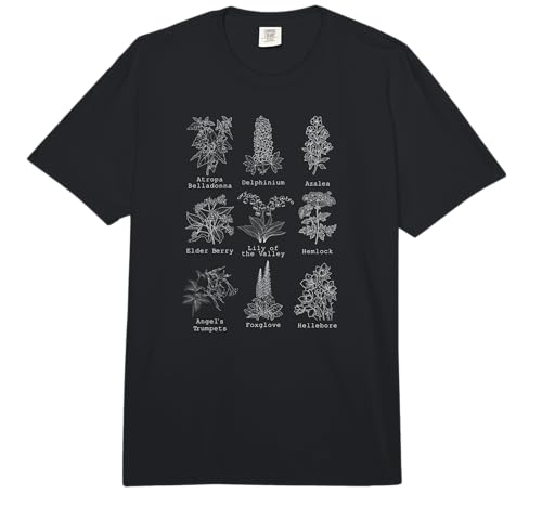 Poisonous Plants Identification Dark Cottagecore Flowers Comfort Colors Adult Heavyweight