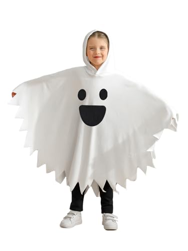 Disfraz Fantasma Infantil con Capa Blanca para Halloween miniatura 1