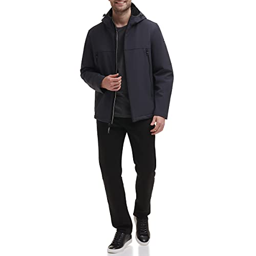 Image of Calvin Klein Men's Winter Coats - Sherpa-lined Hooded Soft Shell Jacket