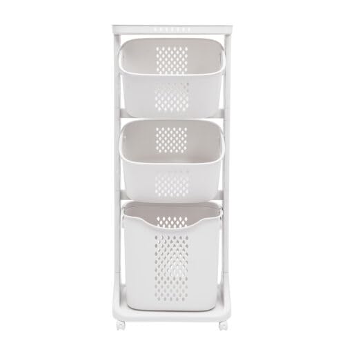 【送料無料】Laundry Basket Wagon 3rack/3color Amazon.com: Gewudraw Laundry Sorter 3 Section,Laundry Hamper