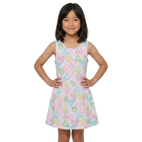 Image of Pink Angel 3-Pack Girls' Dresses, Kids Casual Fit and Flare Sleeveless Summer Dress & School Outfit, 100% Cotton