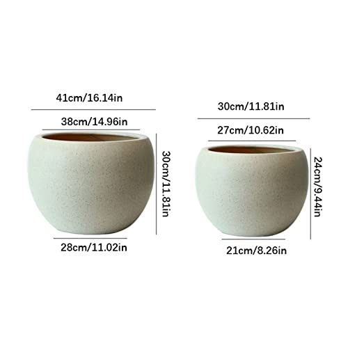 Spherical Flowerpot Ceramic Planter Flower Plant Pots with Drainage Hole for Plants Flower Tree Home Office Decoration