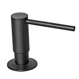 Samodra Sink Soap Dispenser, Metal Pump Head Liquid Lotion Countertop Kitchen Bathroom Soap Dispenser with 17 OZ PET Bottle (Black Matte)