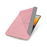 Moshi VersaCover Case Compatible with iPad Mini 6 2021 (8.3-inch), 3-Viewing Options, Auto Sleep/Wake, Support Apple Pencil Charging, Sakura Pink