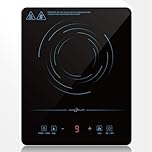 2100W Portable Induction Hob Single Induction Cooker with Safety Lock,Timer,Convenient Electric Hob for Home,Camping,One-Touch Max&Min Power,9 Temperature Settings,Touch Control,Plug in hob (Blue)
