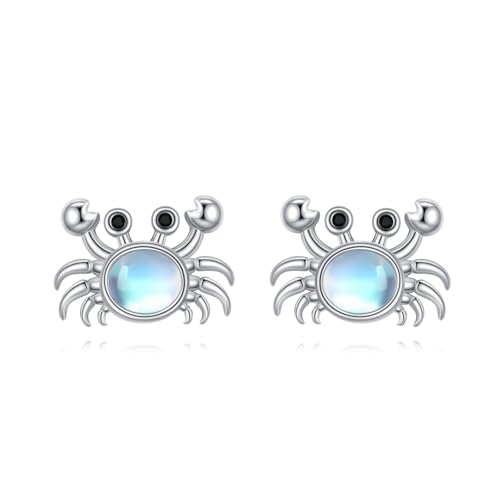 Boucles d'oreilles crabe argent femme : bijoux cadeaux amoureux des crabes