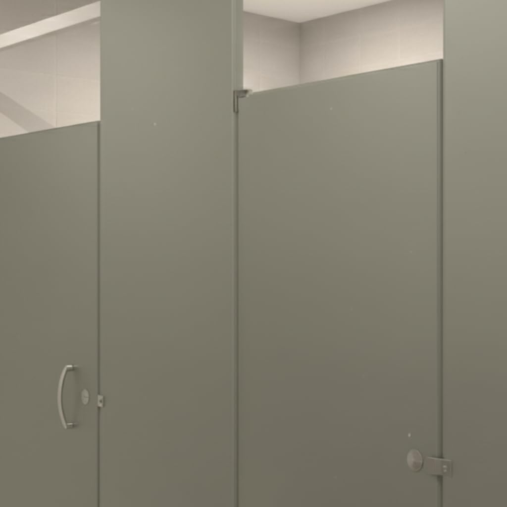 US Partitions Powder Coated Steel Toilet Partition - Overhead Braced, Floor Mounted Design, Fireproof, Corrosion Resistant, for Commercial Restroom, School & More, Made in USA, Corner-Right, 2 STALL