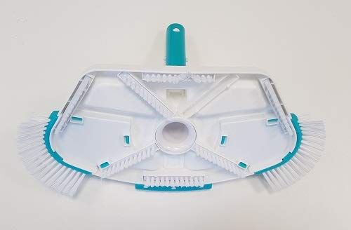 Bottom view of the Gre 40017 Oval Manual Pool Cleaner showing the brush configuration.