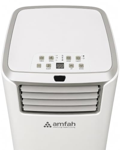Image of AMFAH AMF-PDAC-18, 1.5 Ton Portable Air Conditioner | 4-in-1 AC, Fan, Dehumidifier, Auto | Energy Efficient Mobile AC with Adjustable Vent, Auto Shut Off, Overheat Protection, White
