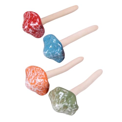 POPETPOP 4 Pièces Décoration De Champignons Miniature Figurines De Champignons Céramique Petits Ornement pour Jardin Et Pot De Fleurs