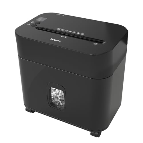 Staples 12-Sheet Micro-Cut Paper Shredder, Compact High-Security...
