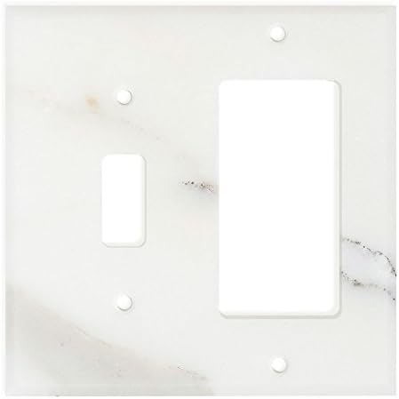 Italian Calacatta Gold Marble Switch Plate Cover, Honed (TOGGLE ROCKER)