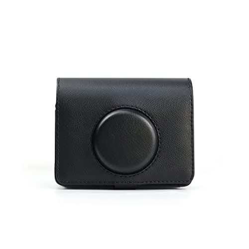 HOMEPEC, Etui pour l'appareil Photo Fuji Mini Evo, Housse de Protection pour Fujifilm Fuji Instax Mini Evo, Etui en Cuir PU, Bandoulière Réglable, Horizontal, Couleur Noir