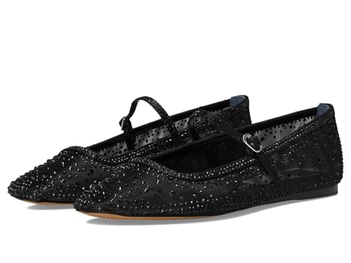 Catálogo para Comprar On-line Dulce Vita los más solicitados. 32 Dolce Vita Reyes - Zapatos planos de ballet de vidrio para mujer, Malla Negra, 24.5 cm
