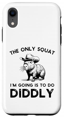 私がやろうとしている唯一のスクワットは、とても面白いカピバラです。 スマホケース iPhone XR 用