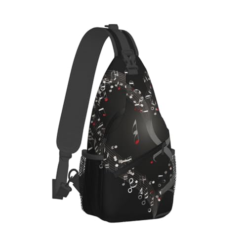 Bolso cruzado deportivo negro para hombre y mujer miniatura 2