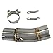 Motorcycle Exhaust Mid Pipe with Clamps Exhaust Pipe Muffler Adapter Connect Pipe Compatible with Kawasaki EX250 EX300 Z250 Z300 Compatible with Ninja 250 300 400 Z400 650 2017-2022
