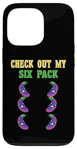 Echa un vistazo a My Six 6 Pack Berenjena Halterofilia Hombres Mujeres Carcasa para iPhone 13 Pro