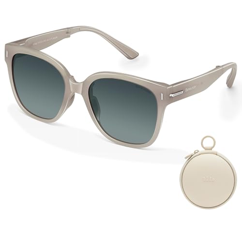 BENEUNDER Polarized Sunglasses for Men Women, Ultra Lightweight Folding Sunglasses with Organizer