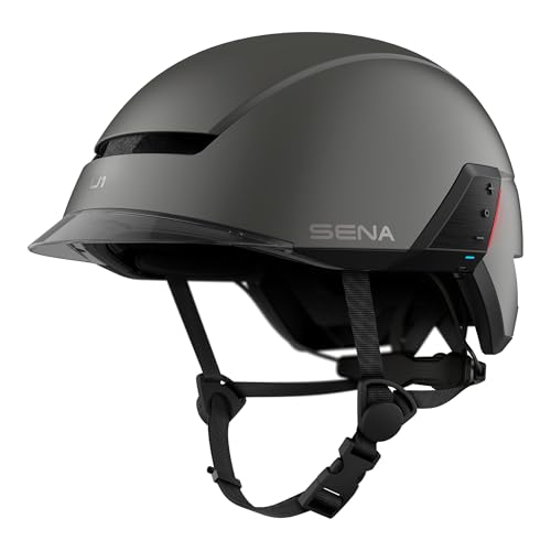 Sena U1 E-Bike Smart Fahrradhelm mit Mesh 2.0 Intercom (Mattgrau, M)