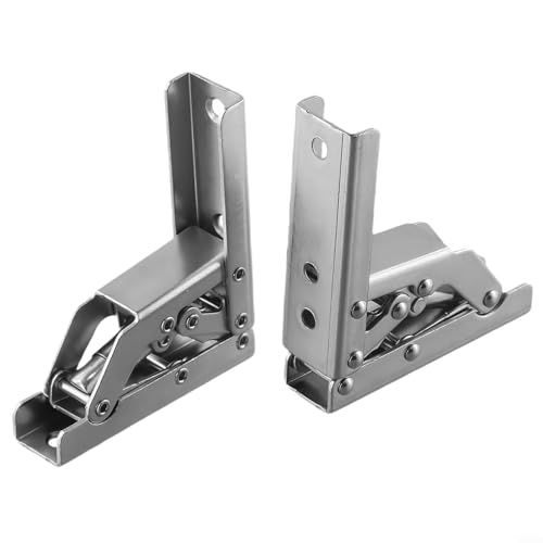 Soportes con bisagras para un uso eficiente en estanterías, armarios y soportes de TV, juego de dos