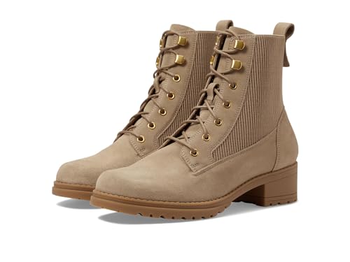 COLE HAAN WOMENS CAMEA WP COMBAT BOOT II, DARK LATTE WATERPROOF SUEDE, 5.5 C US - image 1
