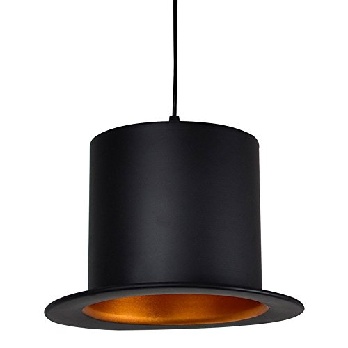 Injuicy LED Métal Lampe Suspension Chapeau plafond en aluminium pour le salon salle à manger Accueil Spot de plafond restaurant bar lustre (Appartement) Cover