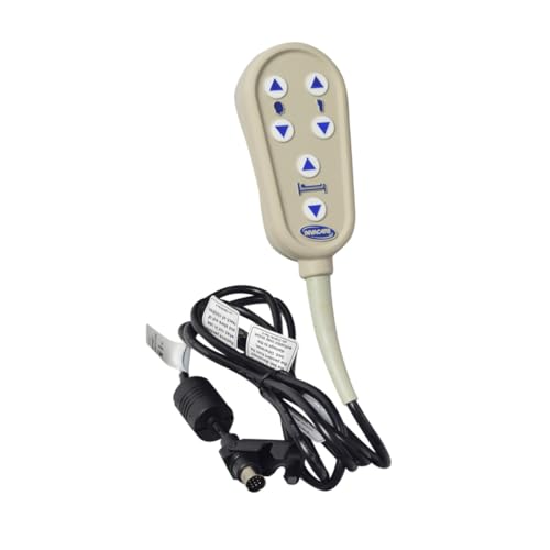 6-Button 3-Function Hand Control Pendant Compatible with Invacare G-Series Full Electric Bed (60108014)