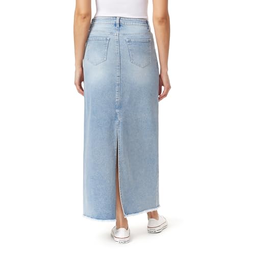 WallFlower Women's Legendary Maxi Mid Rise Denim Skirt Insta Stretch Juniors2